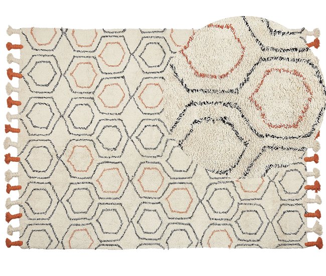 Beliani Alfombra de pelo corto HAJIPUR 160x230 Beige