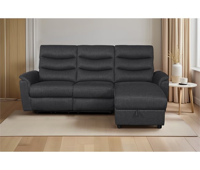 Chaise loungue relax FAMILY eléctrico Antracita