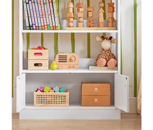 Estantería estándar Infantil para Libros KMB11-W SoBuy Blanco