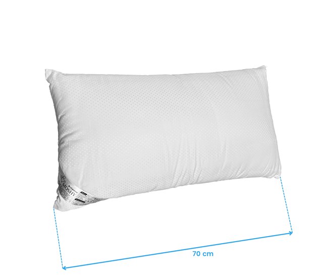 Almohada Brillantina Moshy Algodón y Poliéster 70x35 Blanco