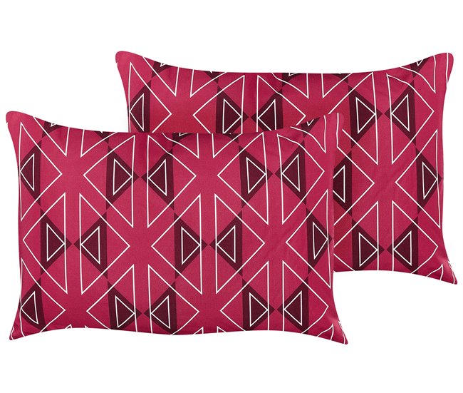 Beliani Cojín de jardín MEZZANO Fucsia