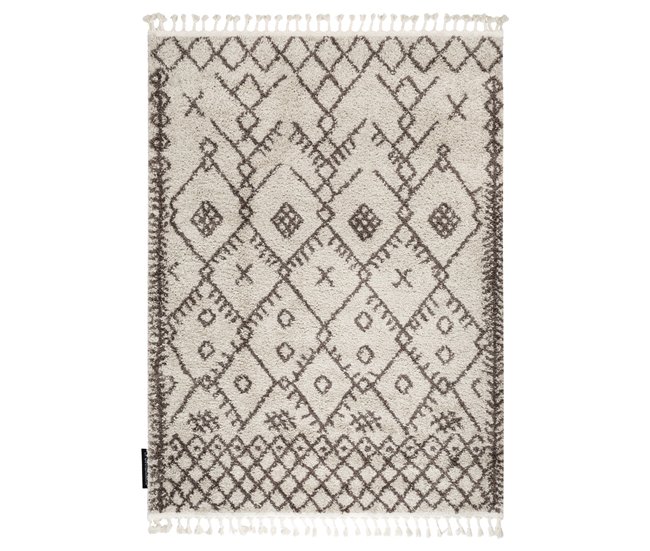 Alfombra BERBER TANGER B5940 Franjas Bereber Marroquí 120x170 Crema
