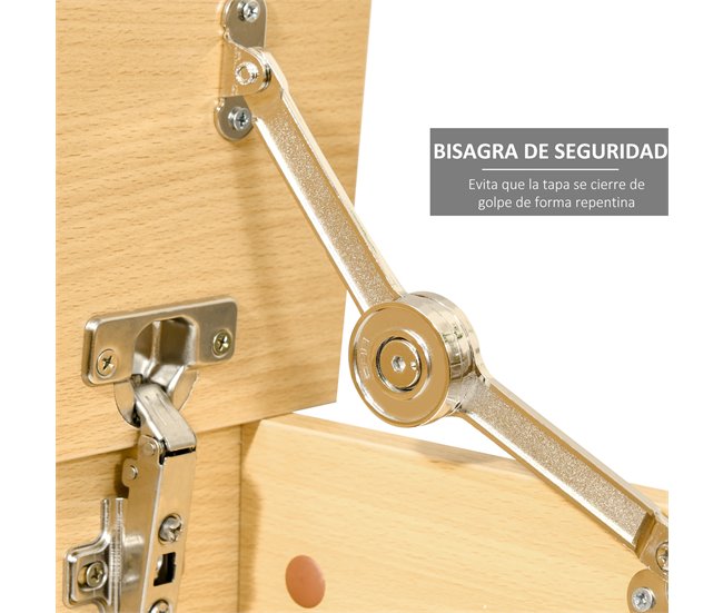 Baúl de Almacenamiento Melamina de Madera HOMCOM 100 Blanco