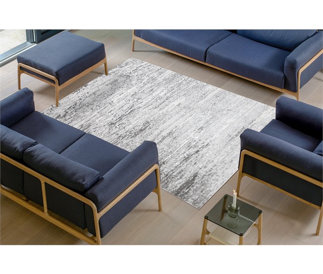 Alfombra LIRA E2558 Hormigón estructural moderna glamour 80x150 Gris