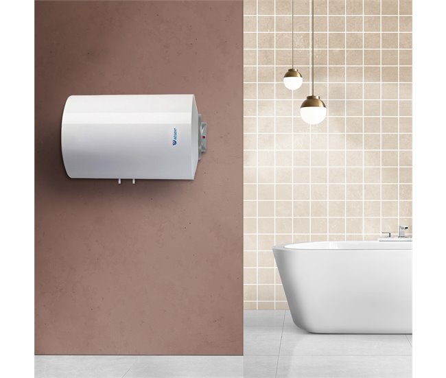 Termo eléctrico, Regent, Regent 80 litros, Horizontal Blanco Brillo