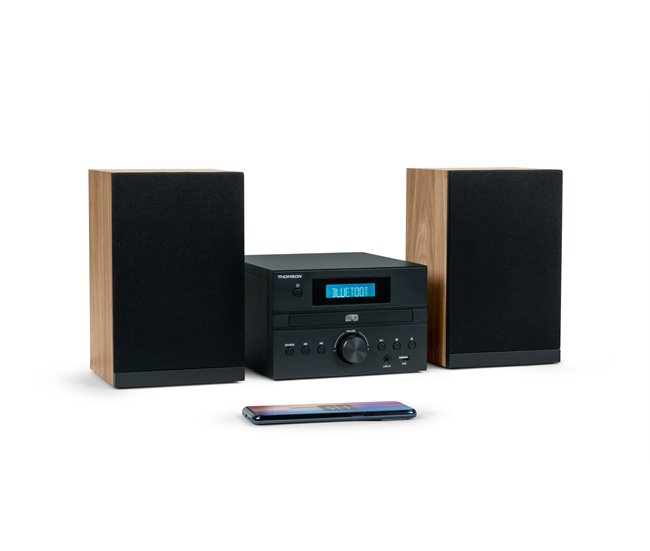 Microcadena Bluetooth Thomson Negro/ Madera