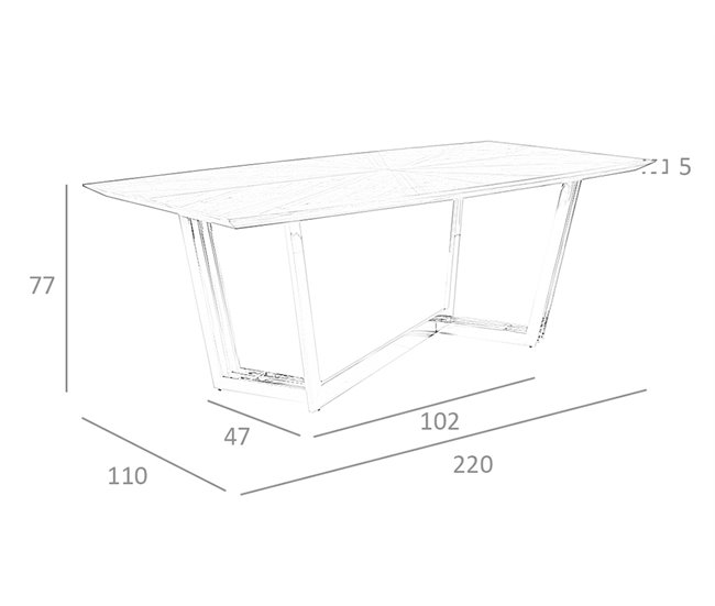 Mesa comedor ovalada barril madera nogal Negro