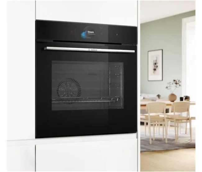Horno multifunción AirFry con vapor e hidroclean BOSCH HSG7584B1 Negro