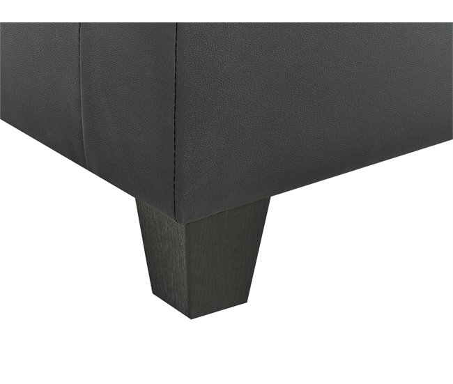 Beliani Módulo esquinero Piel sintética UNSTAD Negro