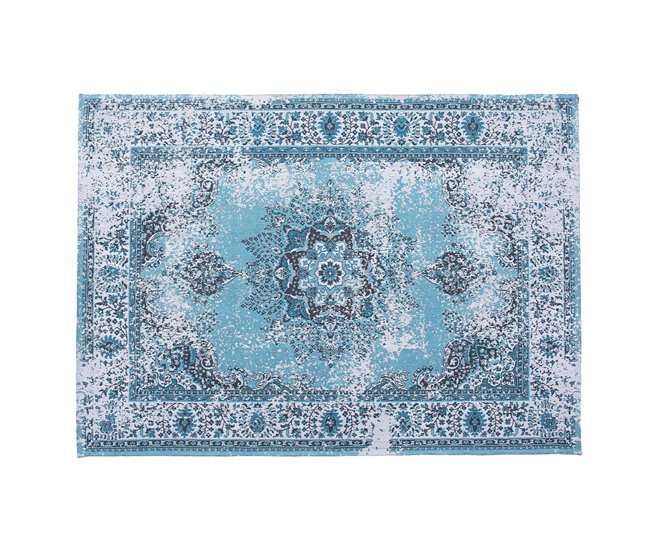 Beliani Alfombra de pelo corto ALMUS 140x200 Azul Claro