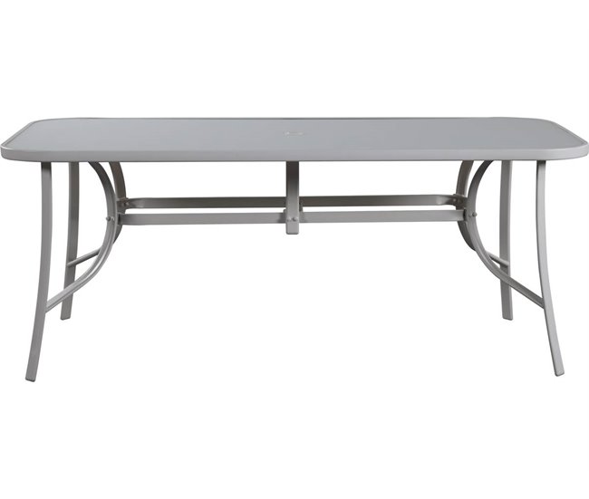 Conjunto De Jardín Mesa + 8 sillas de Textileno Azul