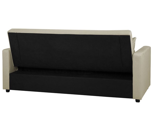 Beliani Sofá cama Poliéster GLOMMA Beige