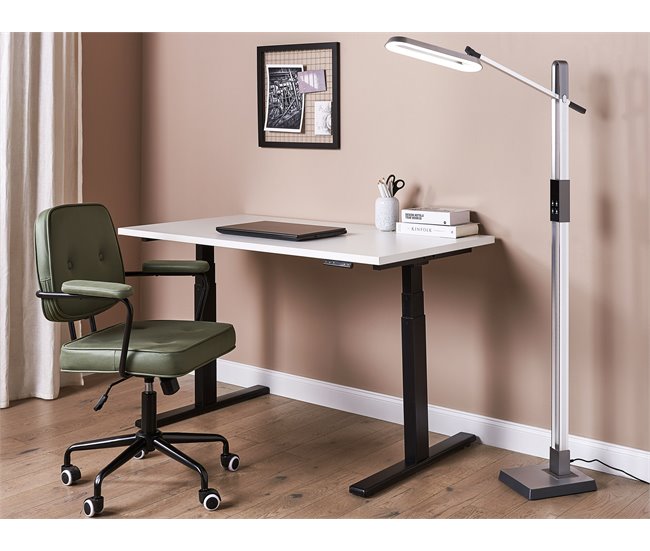 Beliani Lámpara de pie AQUARIUS Gris