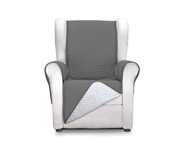 Funda cubre sofá Reversible 1 plaza Mont Antracita