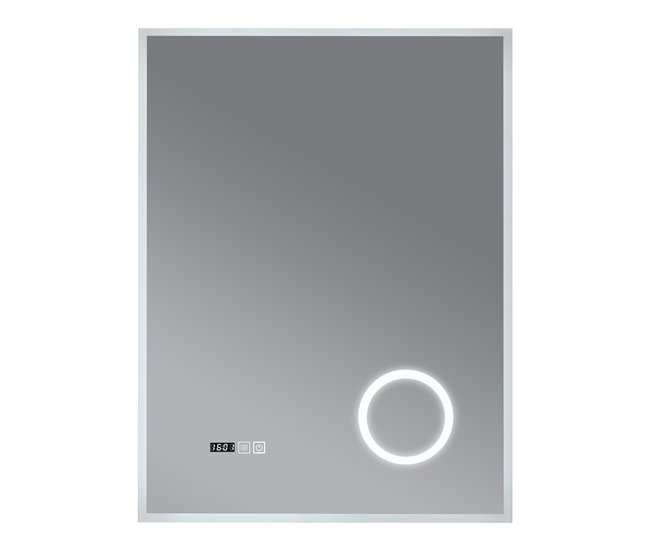 Espejo de pared con LED Lizzano para baño IP65 con antivaho lupa 60x3 Blanco