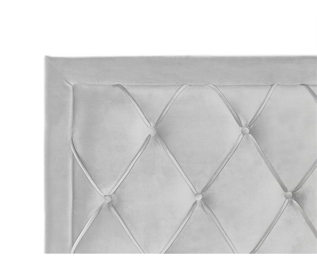 Beliani Cama con almacenaje Terciopelo LIEVIN 165x217 Azul Marino