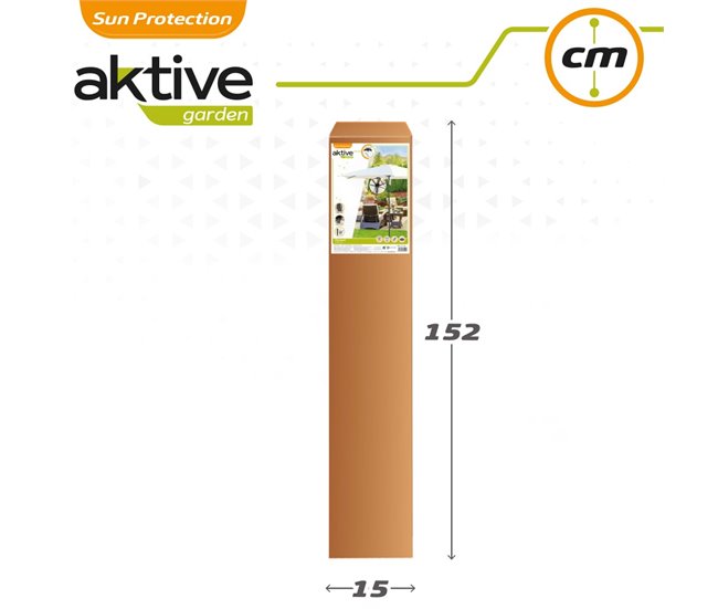 Sombrilla para jardín hexagonal Ø300 cm c/sistema de doble polea Aktive Crema