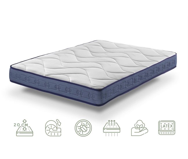 Colchón Látex Gel Plus - Efecto Relax 13 zonas de confort Altura 20 cm | Certificado Sanitized® 