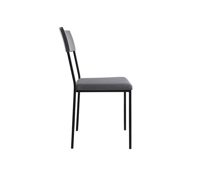 Silla de Cocina KEVIN fija PU Gris