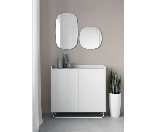 Recibidor zapatero 2 puertas modelo 526 moderno 90 Blanco