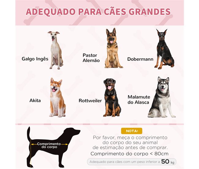 Cama Elevada para Perros Metal y Tela Oxford PawHut Rojo