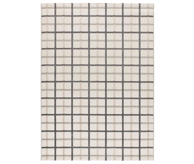 Alfombra con formas geométricas en relieve KARISMA - ATTICGO 133x190 Gris