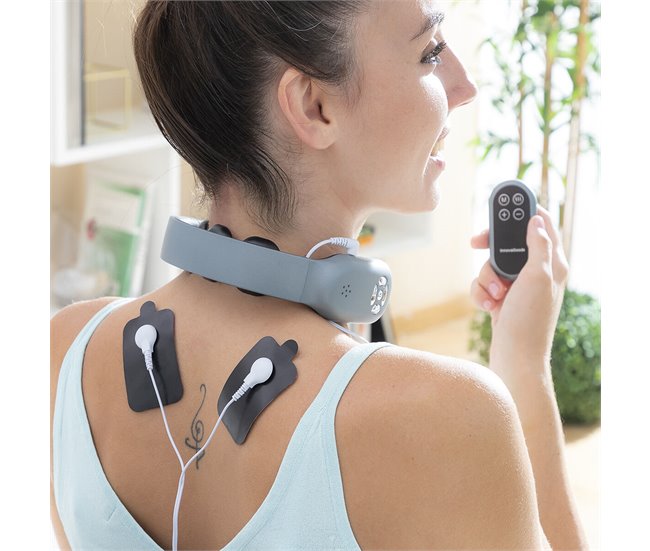 Masajeador Cervical Recargable con Mando Negro