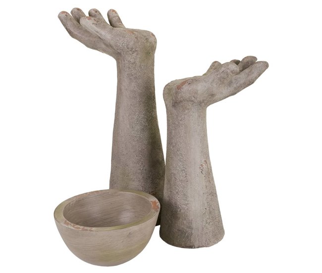 Manos deco magnesio Gris