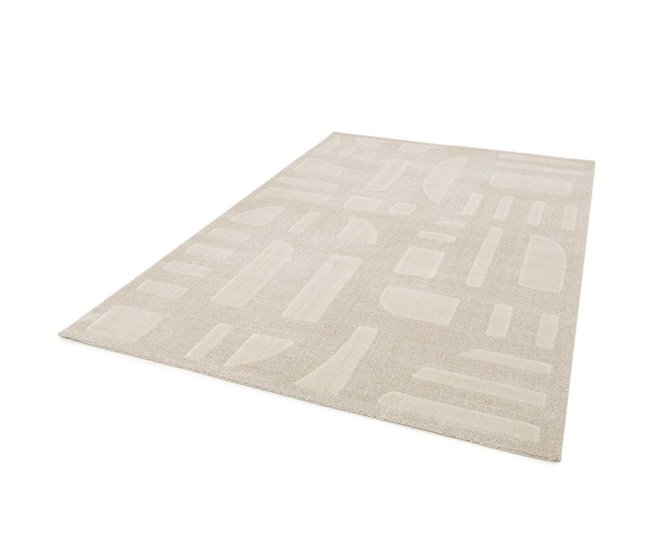 Alfombra con diseño geométrico y relieve CALEDONIA - ATTICGO 160x230 Beige