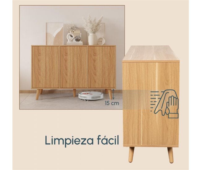 Aparador Salón comedor 3 puertas Renzo Muebles Bonitos Roble