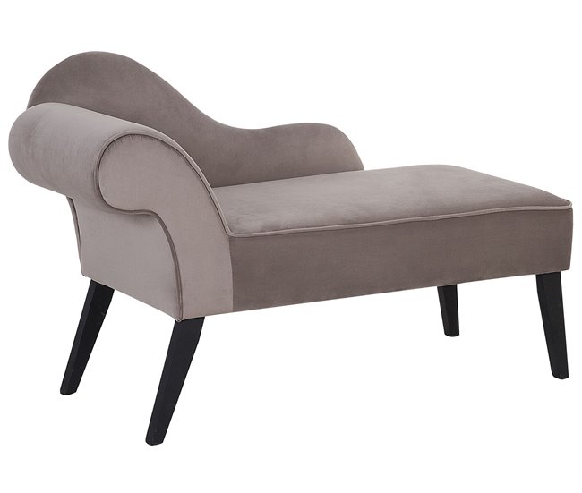 Beliani Chaise longue izquierdo Terciopelo BIARRITZ Azul Marino