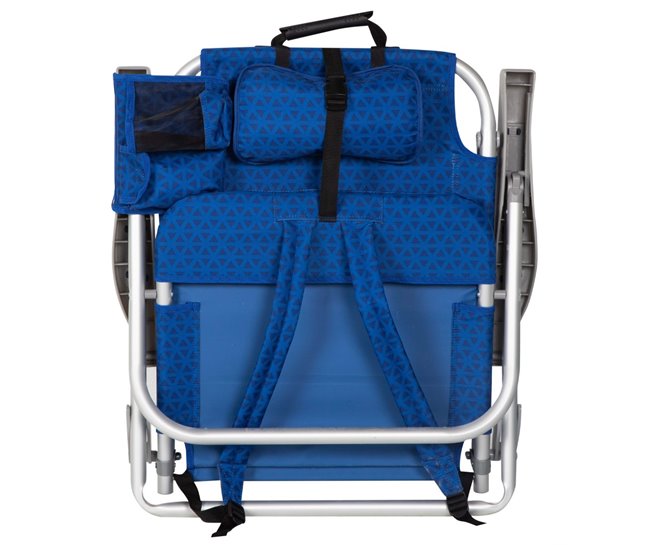 Aktive Pack 2 sillas playa XXL plegables y multiposición Azul