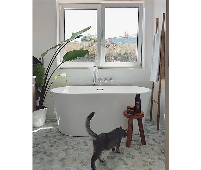 Beliani Bañera independiente HAVANA 75x150 Blanco