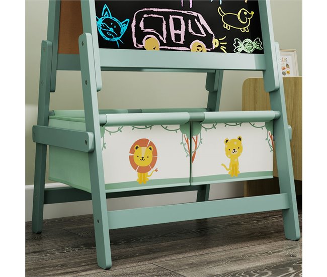 Caballete Infantil MDF, Madera de Pino AIYAPLAY Verde