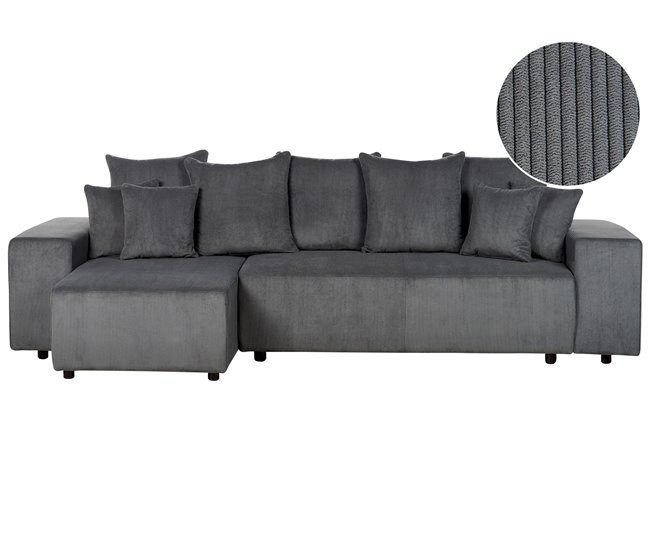 Beliani Sofá esquinero Pana LUSPA Beige