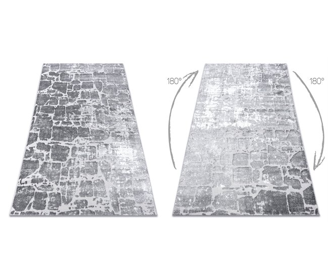 Alfombra MEFE moderna 6184 Pavimentación ladrillo Structural 240x330 Gris