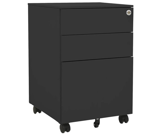 Cajoneras mueble de oficina con ruedas 3 cajones Gris