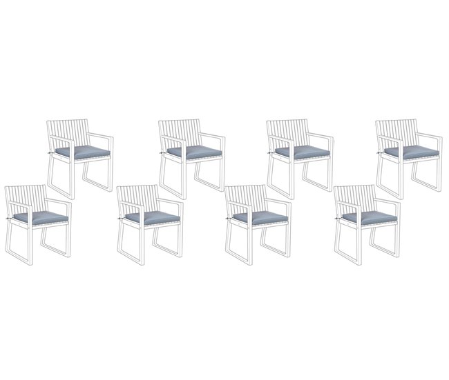 Beliani Cojín de asiento SASSARI 46x46 Azul