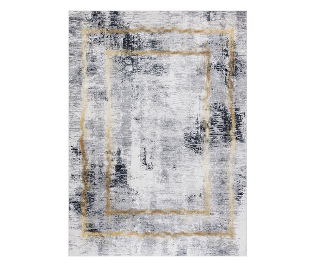 Alfombra lavable ANDRE 1065 Marco vintage 120x170 Gris
