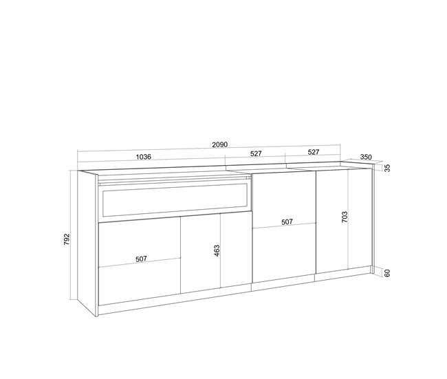 Aparador SOKKEL 207 Marron
