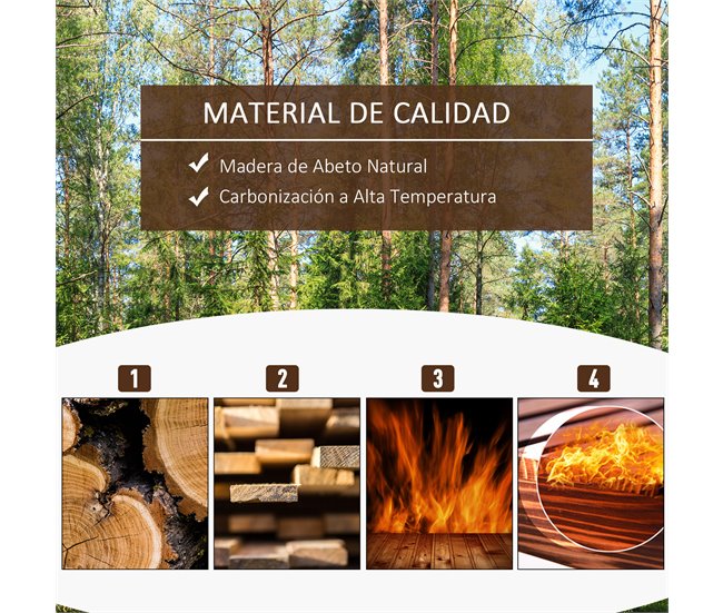 Huerto Urbano Rectangular Madera de Abeto Outsunny Marron
