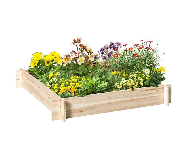 Arriate de Madera Madera de Abeto Outsunny Marron