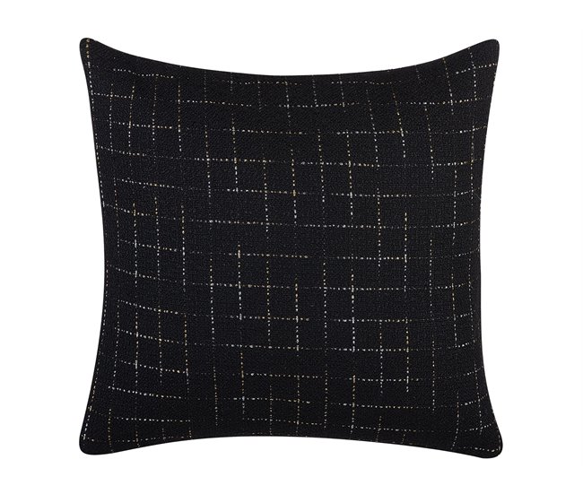 Beliani Cojín decorativo BELLFLOWER Negro