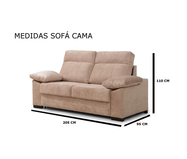 Sofa Cama Italiano | Sistema apertura italiana | 3 Plazas Amarillo