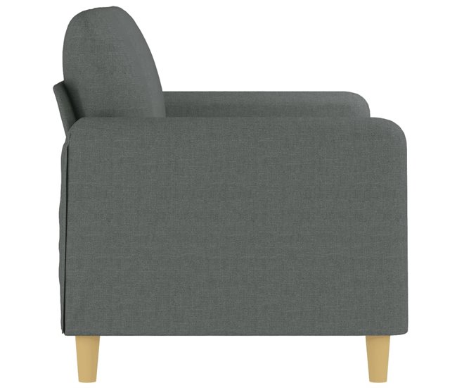 Sofá de 2 plazas de tela Gris Oscuro