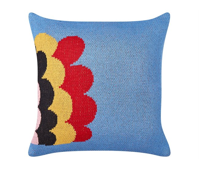 Beliani Cojín decorativo PASHOT Azul