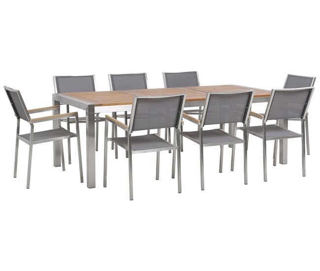 Beliani Conjunto de comedor GROSSETO Blanco