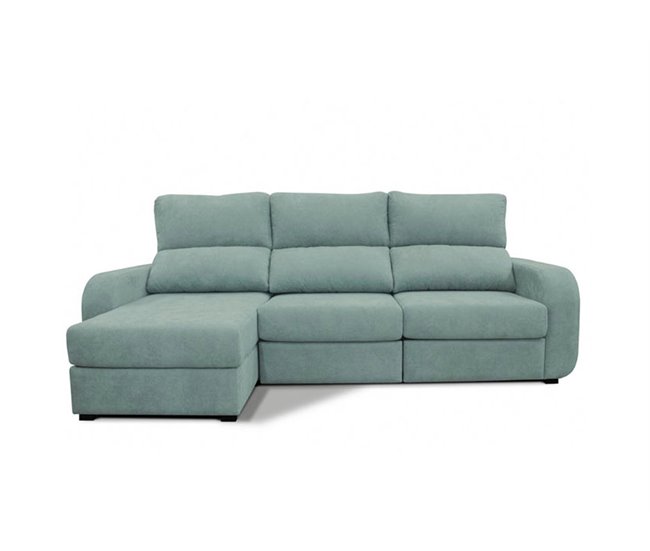 Chaise longue convertible en cama tela APRIL izquierdo gris Conforama
