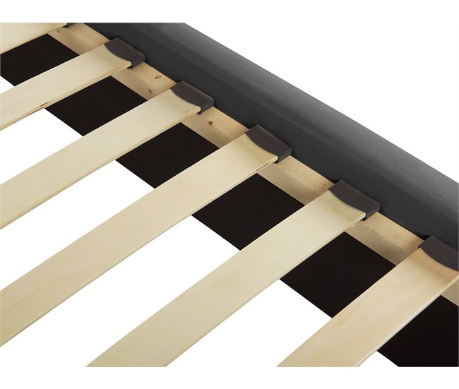 Beliani Cama con banco de almacenaje Terciopelo NOYERS 170x247 Gris