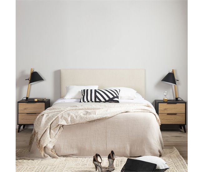 Cabecero tapizado Tagomago Lino Natural 140 Beige